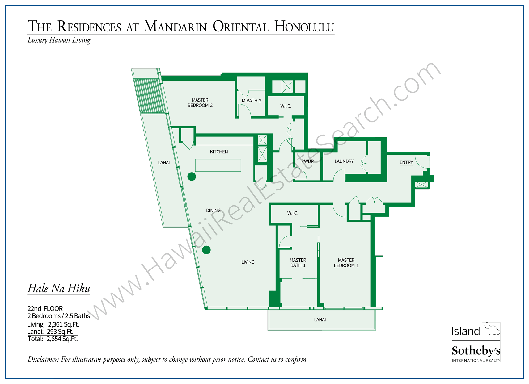 Mandarin Oriental Honolu Floor Plan Hale Na Hiku